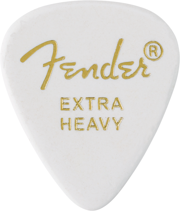 Fender 351 Pick Celluloid White X-Heavy 12er    